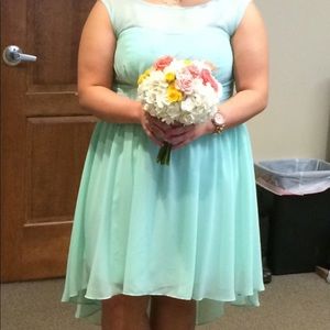 Mint Bridesmaid Dress, Alfred Angelo